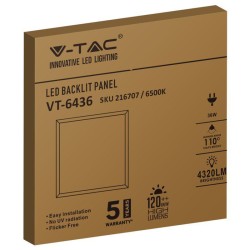 panou led 36w 120lm/w incorporabil 4000k alb neutru