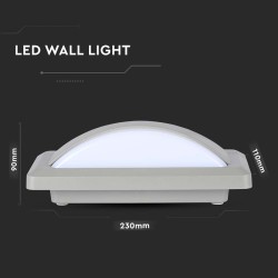 corp iluminat exterior 12w ip65 6400k alb rece