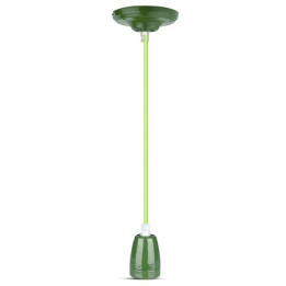 pendul tavan portelan soclu e27 - verde