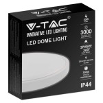 plafoniera led 30w ip44 6500k alb rece - alb