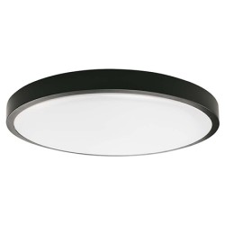 plafoniera led 24w ip44 6500k alb rece - negru