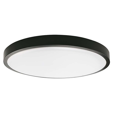 plafoniera led 24w ip44 6500k alb rece - negru