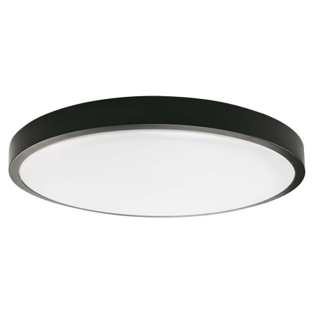 plafoniera led 24w ip44 6500k alb rece - negru