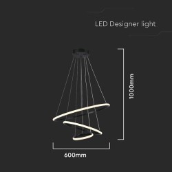 candelabru led 32w 3000k 60x40x100cm - negru