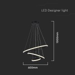 candelabru led 32w 3000k 60x40x100cm - negru