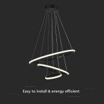 candelabru led 32w 3000k 60x40x100cm - negru
