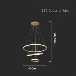 candelabru led 32w 3000k 60x40x100cm - auriu
