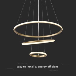 candelabru led 32w 3000k 60x40x100cm - auriu