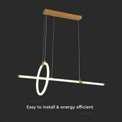 candelabru led 16w 3000k 86x100cm - auriu
