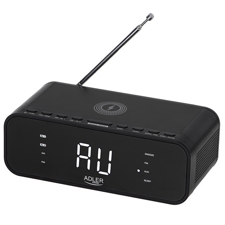 radio cu ceas incarcare wireless ad 1192 negru adler