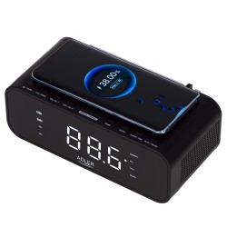 radio cu ceas incarcare wireless ad 1192 negru adler