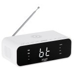 radio cu ceas incarcare wireless ad 1192 alb adler