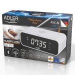 radio cu ceas incarcare wireless ad 1192 alb adler