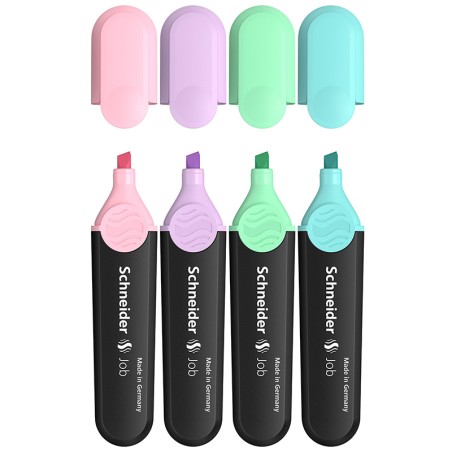 set 4 evidentiatoare pastel schneider