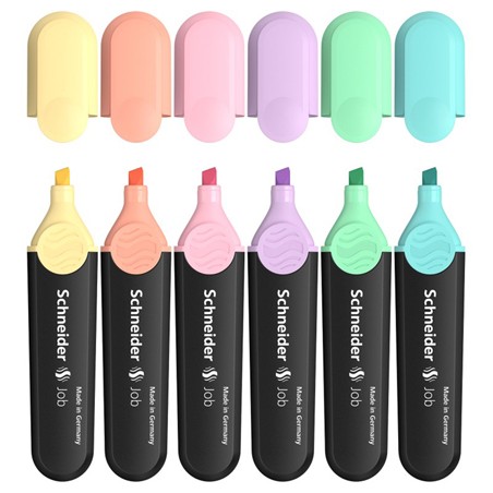 set 6 evidentiatoare pastel schneider