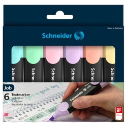 set 6 evidentiatoare pastel schneider