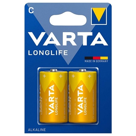 baterie alcalina lr14 blister 2 buc varta longlife