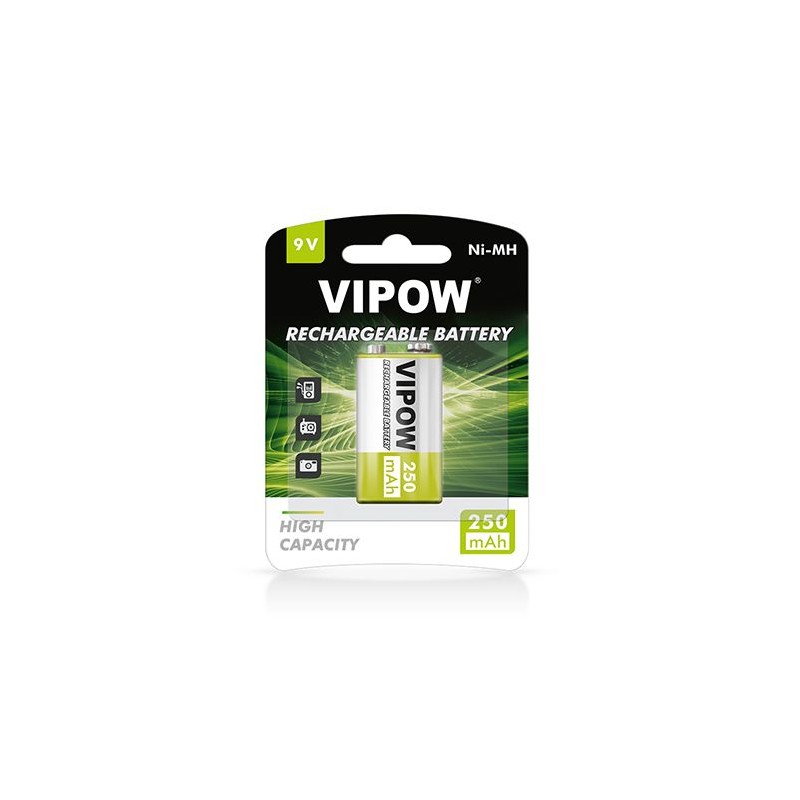 acumulatori 9v 250mah ni-mh blister 1b vipow