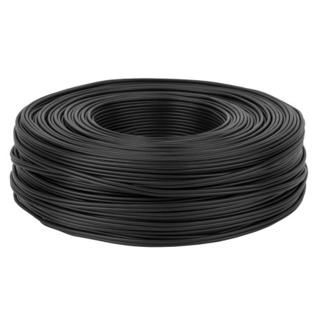 cablu 2 fire negru hq rola 100m