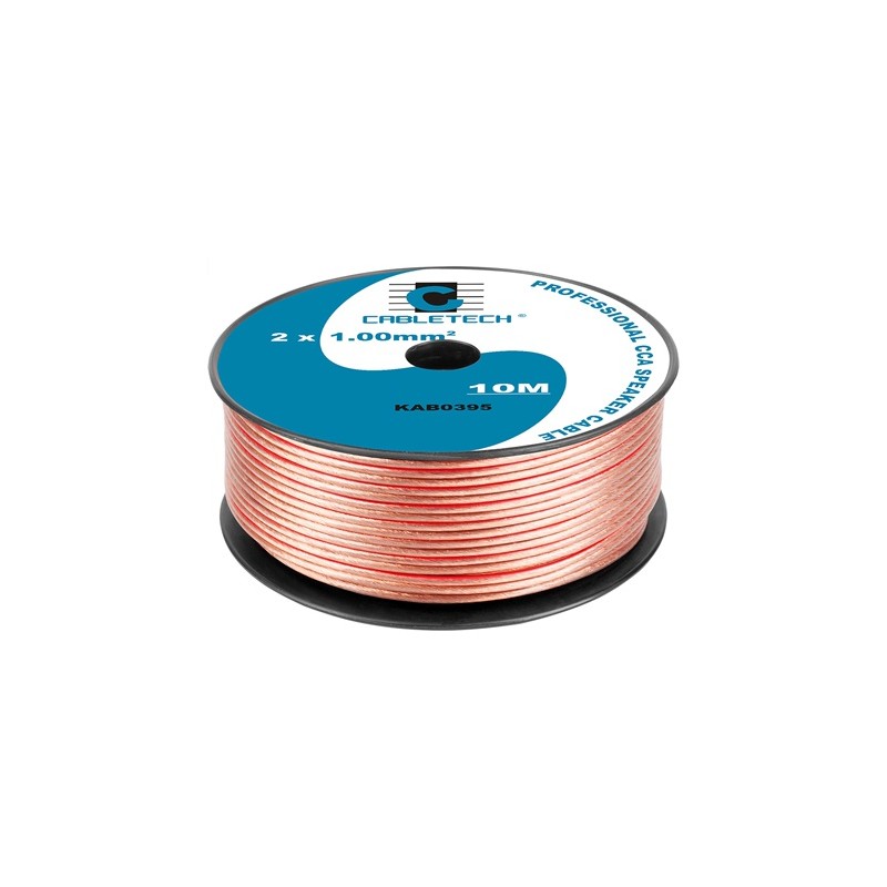 cablu difuzor cca 2x1.00mm transparent 10m