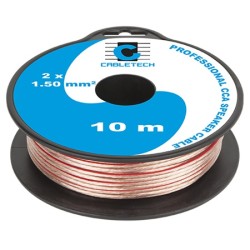 cablu difuzor cca 2x1.50mm transparent 10m