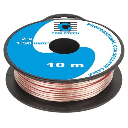 cablu difuzor cca 2x1.50mm transparent 10m