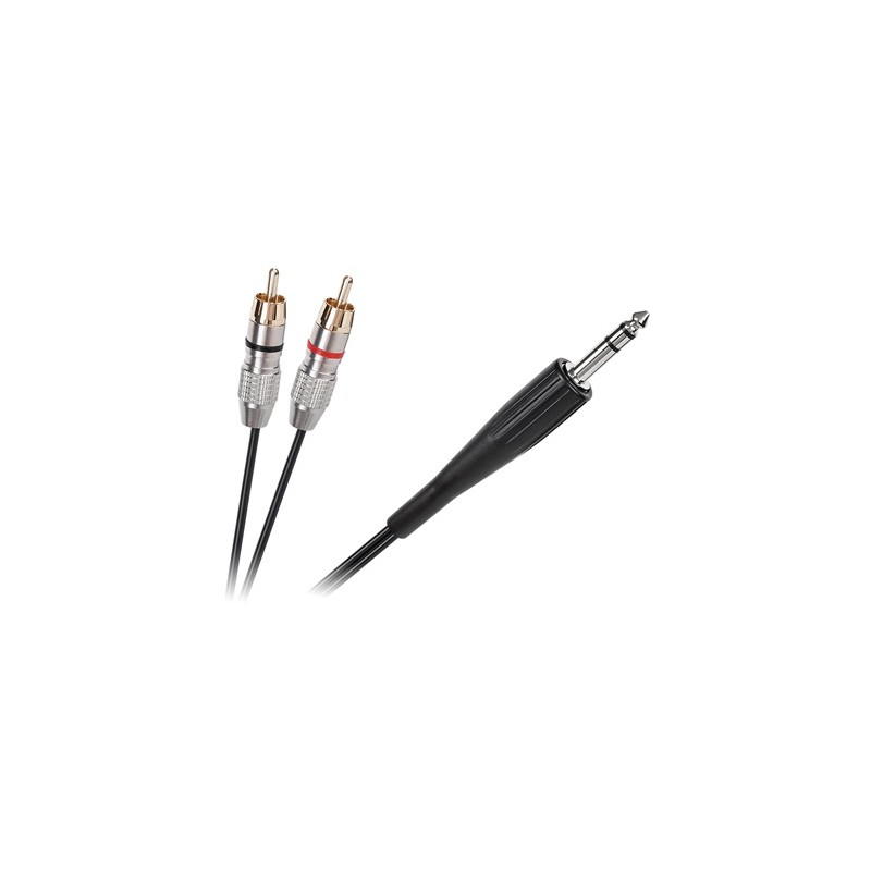 cablu jack 6.3 mono tata - 2xrca tata 3m cablu jack 6.3 mono tata - 2xrca tata 3m