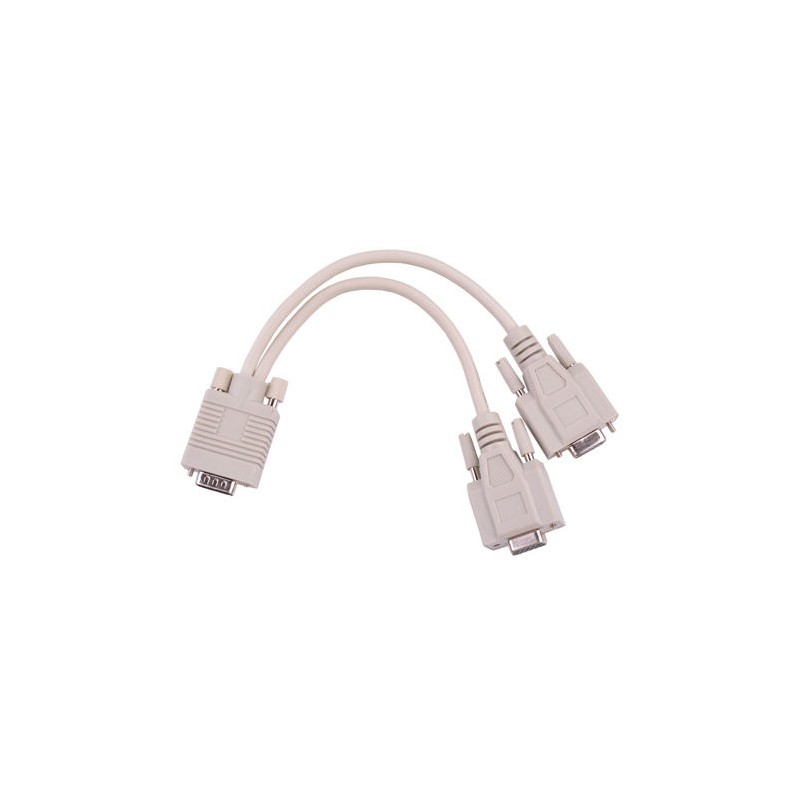 cablu adaptor vga 15pini tata-2x 15pini mama cablu adaptor vga 15pini tata-2x 15pini mama
