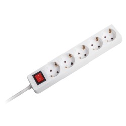 prelungitor 3x1.5mm 5 prize 3m intrerupator alb