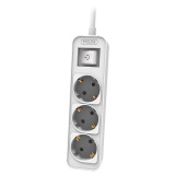 prelungitor cu intrerupator 3 cai 1.5m philips