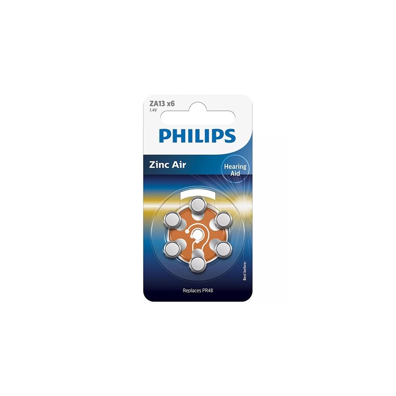 baterie auditiva zinc air blister 6 buc philips