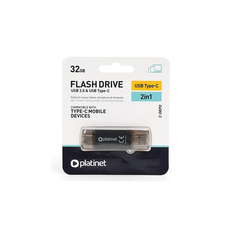 flash drive usb 3.0 si type c 32gb c-depo platinet