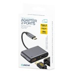adaptor tip c - hdmi 4k 30hz si vga (simultan) adaptor tip c - hdmi 4k 30hz si vga (simultan)