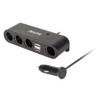 splitter bricheta auto x4 cu usb si cablu peiying splitter bricheta auto x4 cu usb si cablu peiying