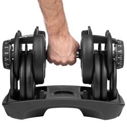 gantera din fonta reglabila automata 24 kg rebel active