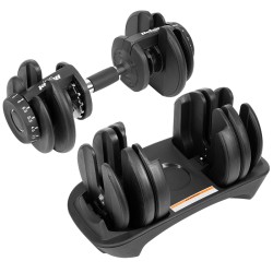 gantera din fonta reglabila automata 24 kg rebel active
