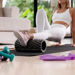 rola masaj spuma eva 14 x 33 cm negru rebel active