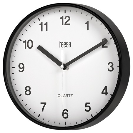 ceas perete 20cm negru teesa