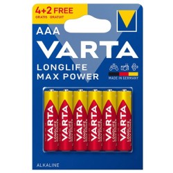 baterie alcalina lr03 max power varta bl 6buc