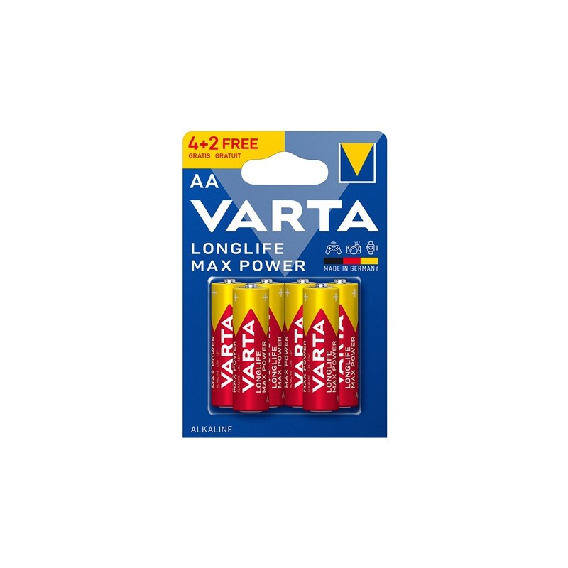 baterie alcalina lr06 max power varta bl 6buc baterie alcalina lr06 max power varta bl 6buc