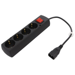 Cabluri, Cablu CEE 7/4 (F) priză,IEC C14 tată 0,3m cu întrerupător -1, dioda.ro