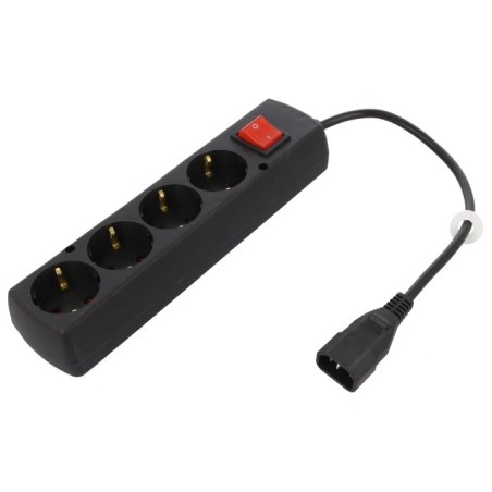 Cabluri, Cablu CEE 7/4 (F) priză,IEC C14 tată 0,3m cu întrerupător -1, dioda.ro