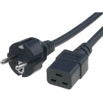 Cabluri, Cablu CEE 7/7 (E/F) mufă,IEC C19 mamă 2m negru PVC 3x1mm2 -1, dioda.ro