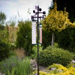 statie meteo de gradina - termometru, pluviometru, anemometru - 145 cm statie meteo de gradina - termometru, pluviometru, anemometru - 145 cm