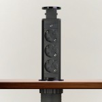 distribuitor electric ascuns - 3 prize - negru lucios - delight distribuitor electric ascuns - 3 prize - negru lucios - delight