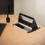 bloc multipriza incorporabil, rabatabil, 3 prize