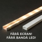 profil u din aluminiu pt. benzi led 1000x17x8mm profil u din aluminiu pt. benzi led 1000x17x8mm
