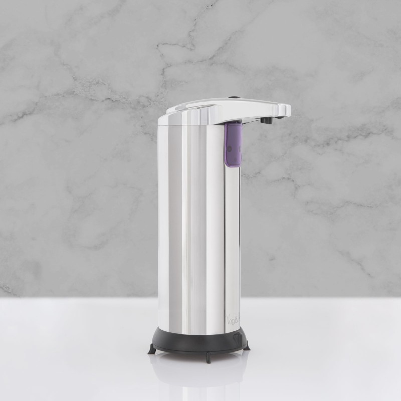vog und arths - dozator automat de sapun lichid - 220 ml- stand alone, cu baterie, crom lucios
