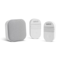 sonerie si lumina de noapte fara fir 2 in 1 - kinetic - 2 sonerii exterioare - alb