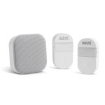 sonerie si lumina de noapte fara fir 2 in 1 - kinetic - 2 sonerii exterioare - alb